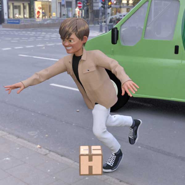 delivery driver having an accident