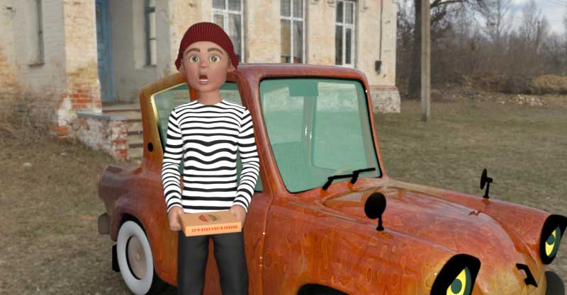 delivery driver with no insurance caught by policee