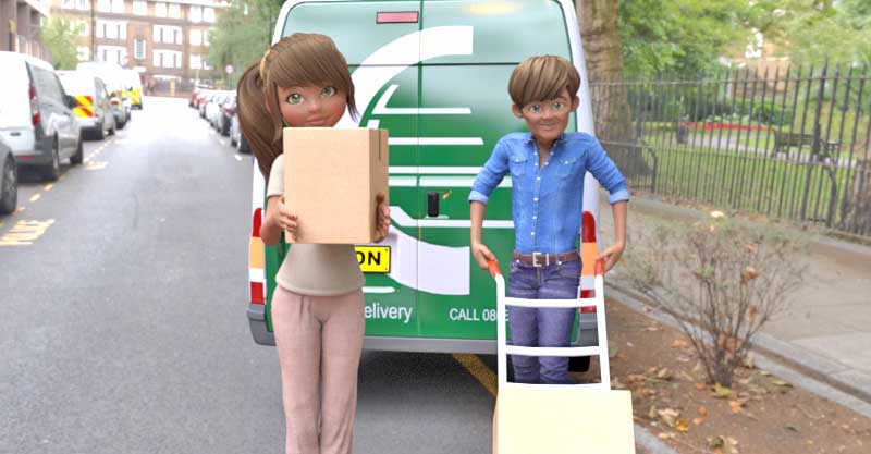 two delivery drivers