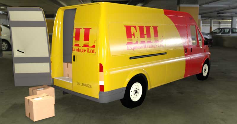 loading a delivery van