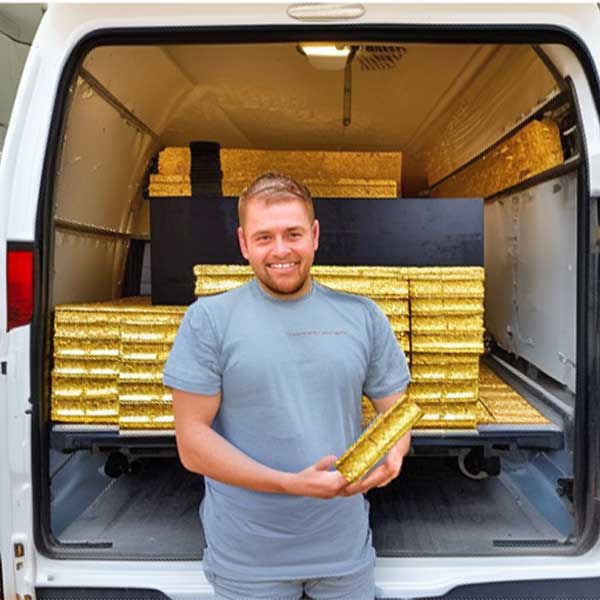 female business courier