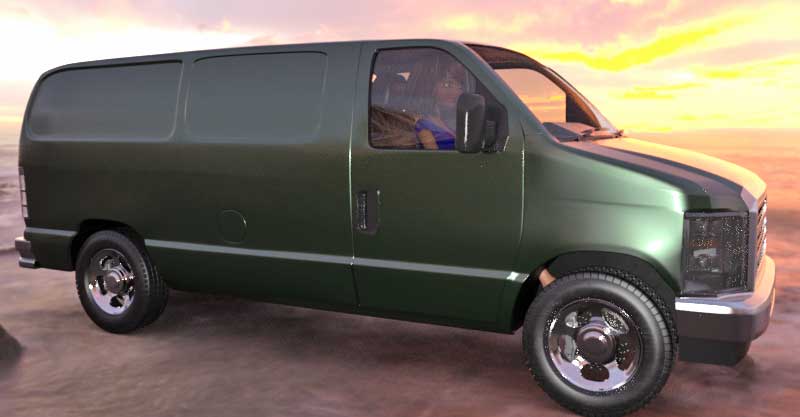 Insured female courier