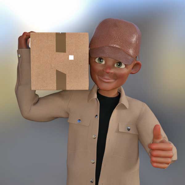 insured male courier