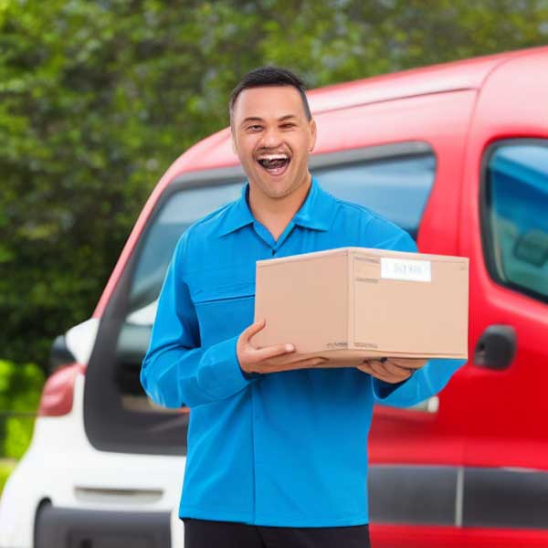 female business courier